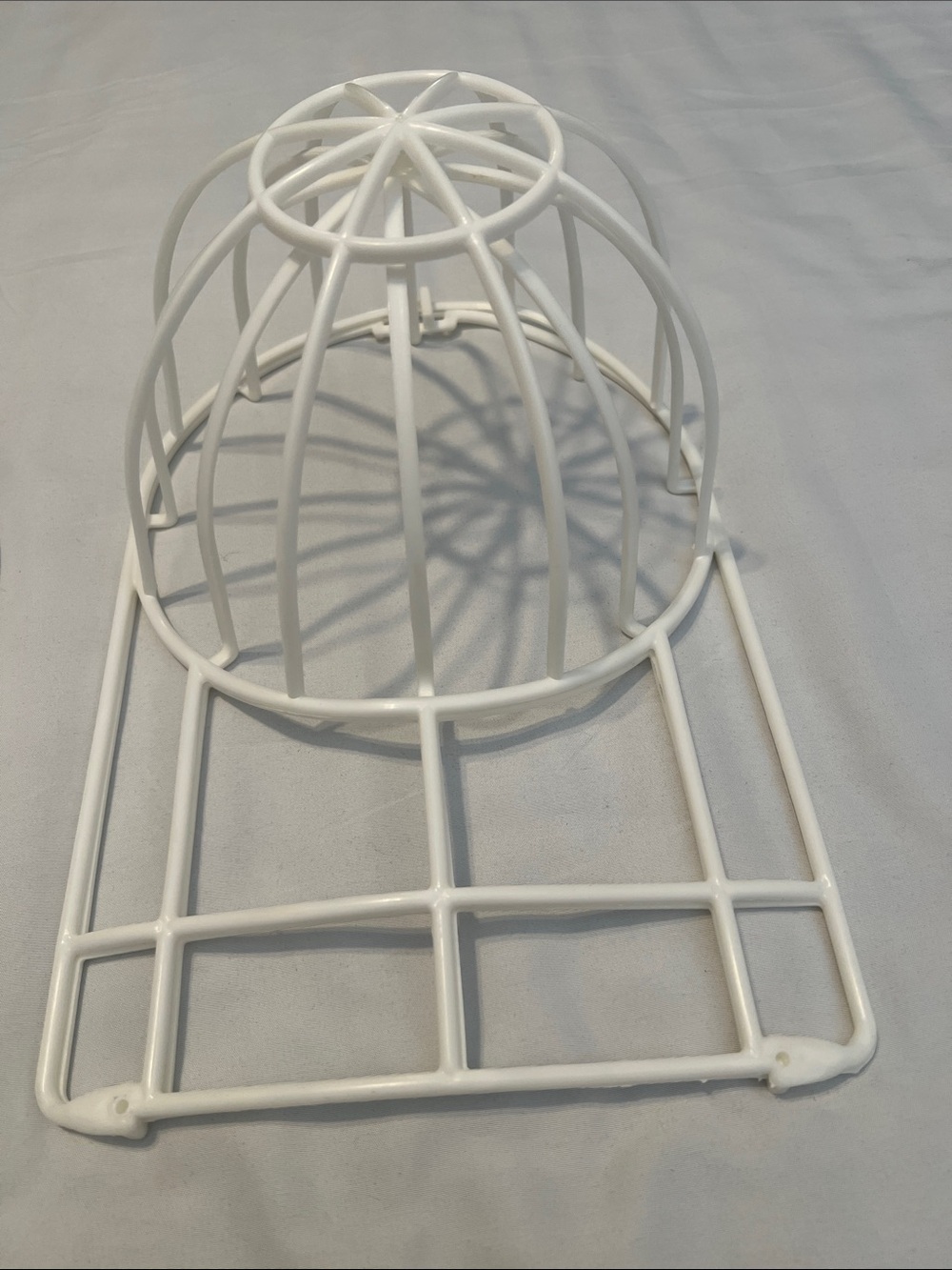 2 Plastic White Dome Display Frame Stand for Baseball Caps GUC